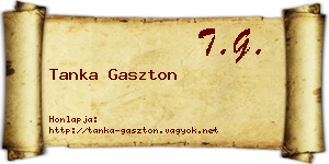 Tanka Gaszton névjegykártya
